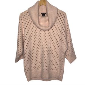 Lauren Michelle Blush 3/4 Sleeve Cowl Neck Sweater
